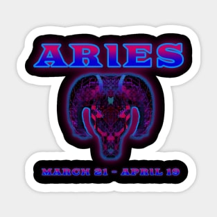 Aries 2b Black Sticker